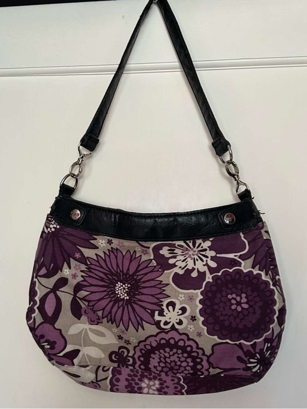 Thirty-One Violet Floral Satchel